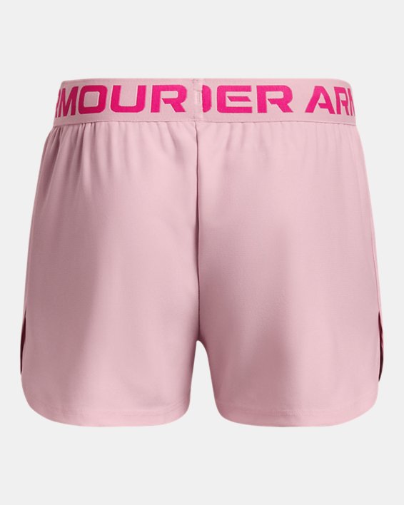 Girls' UA Play Up Shorts in Pink image number 1